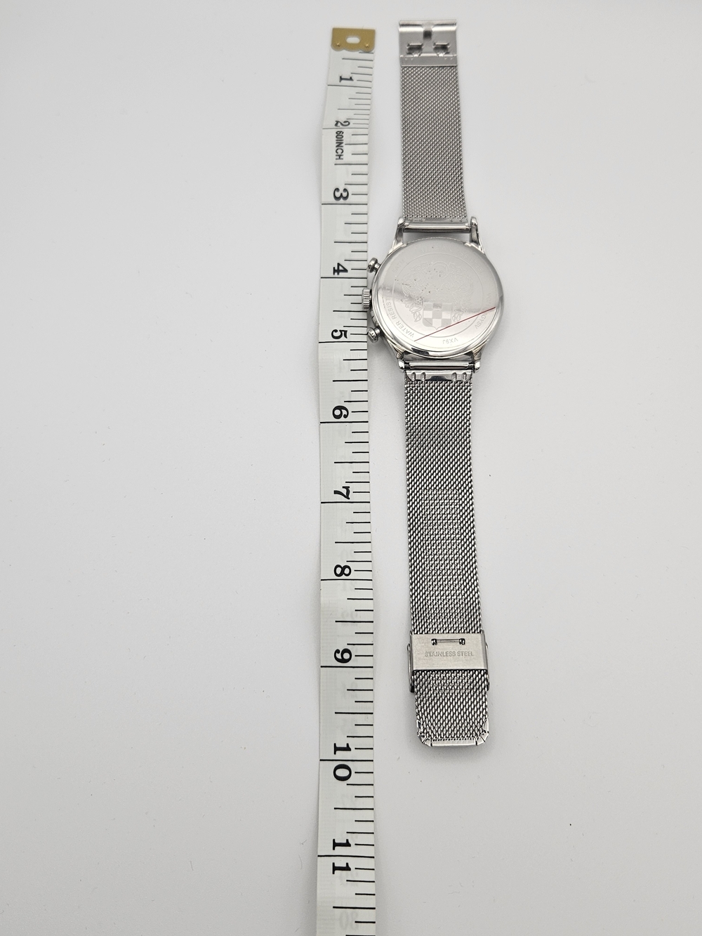 Vince Camuto Men's Silver Mesh Chronograph Watch - Blue Accents - Picture 6 of 6